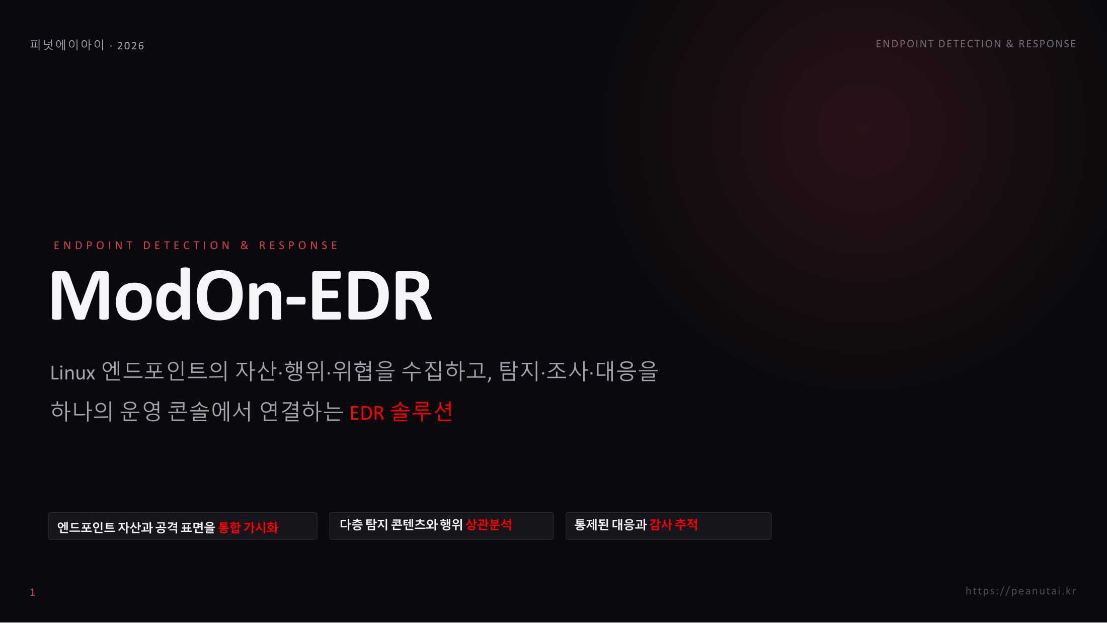 ModOn-EDR 소개자료 표지