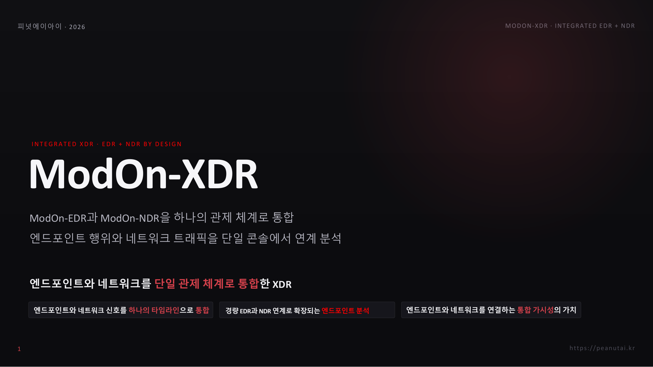 ModOn-XDR 소개자료 표지